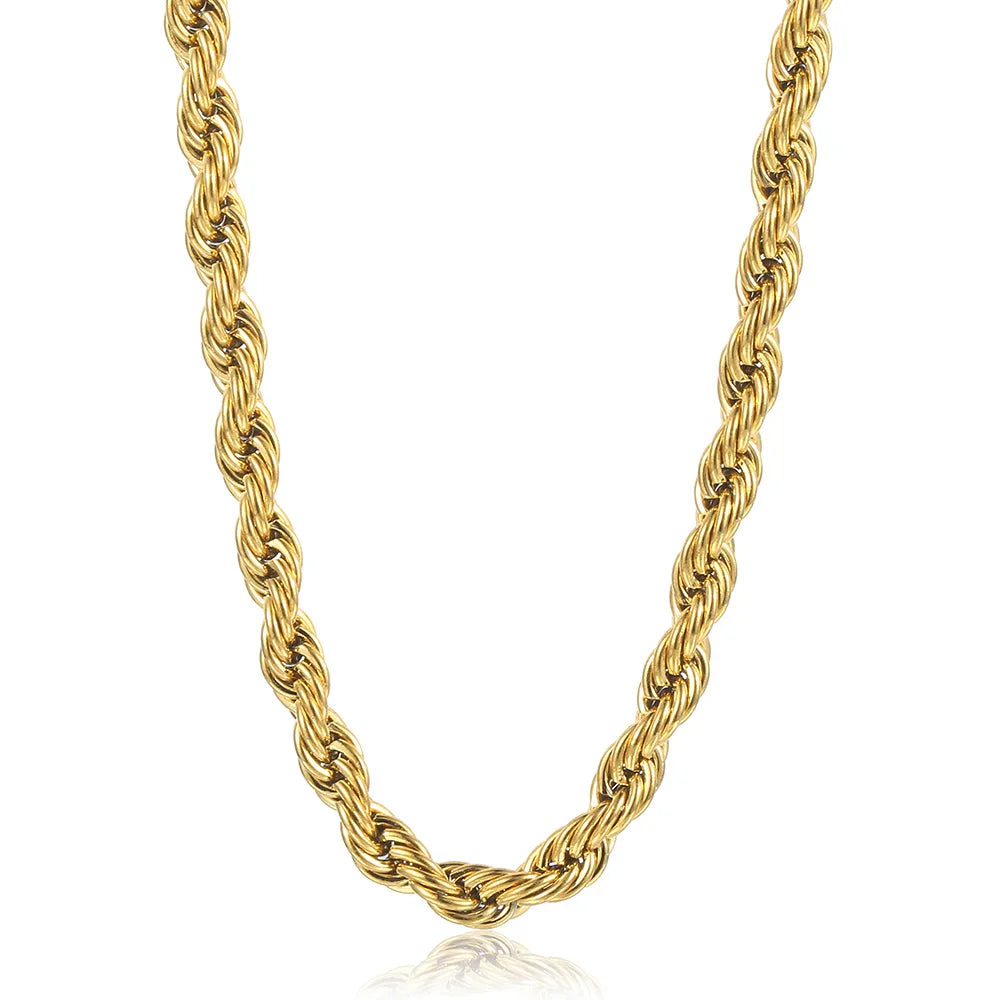 Men's necklace in gold and silver