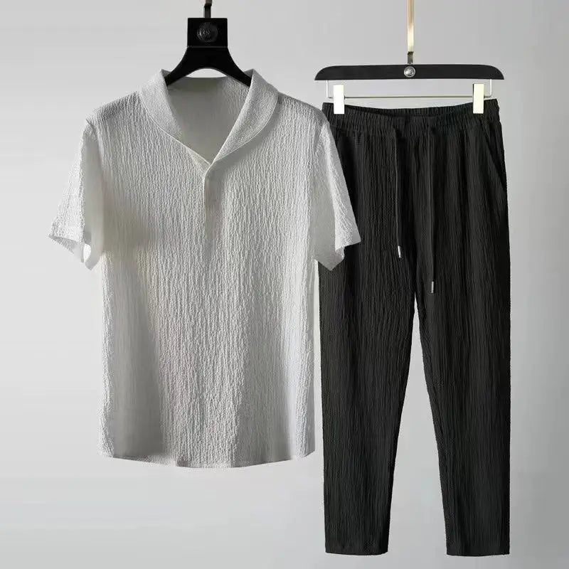 Men T-Shirts+Pants Suit