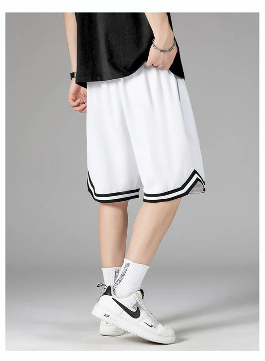 Men basketball shorts White/Black