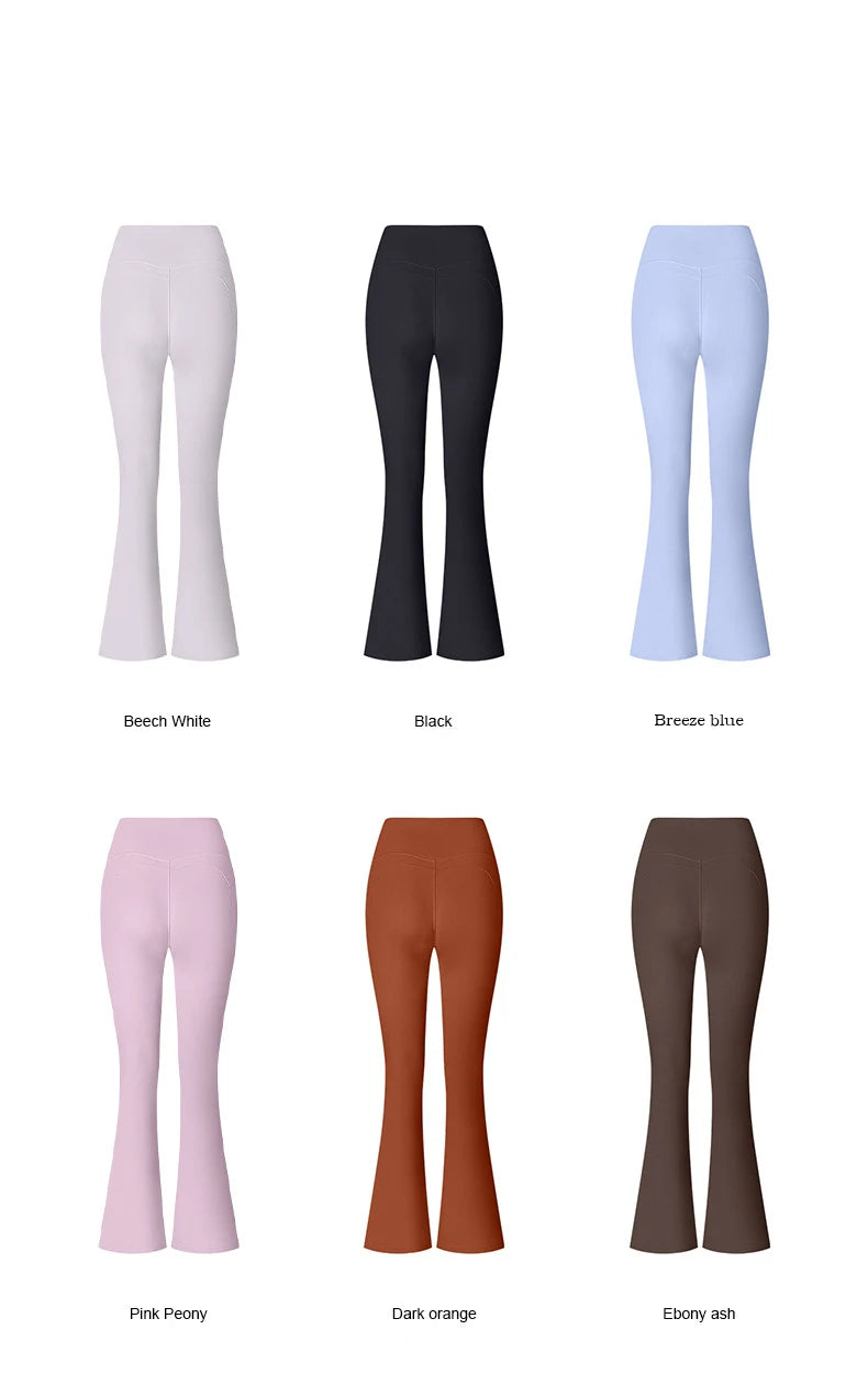 Women High Waist Flared Leggings